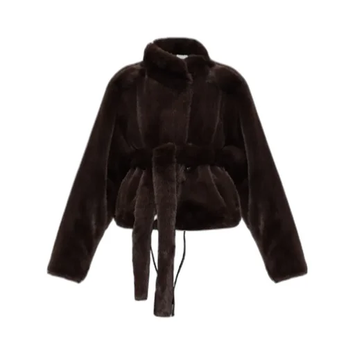 Faux Fur Belted Jacket