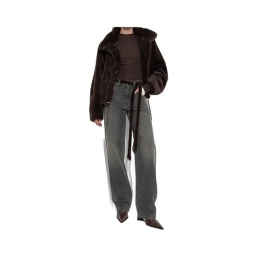 Lu Wide-Leg Belted Jeans