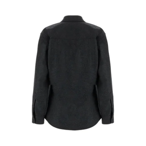 Logo Embroidered Curved Hem Shirt