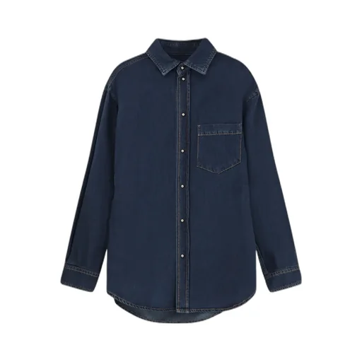 Long-Sleeved Denim Shirt