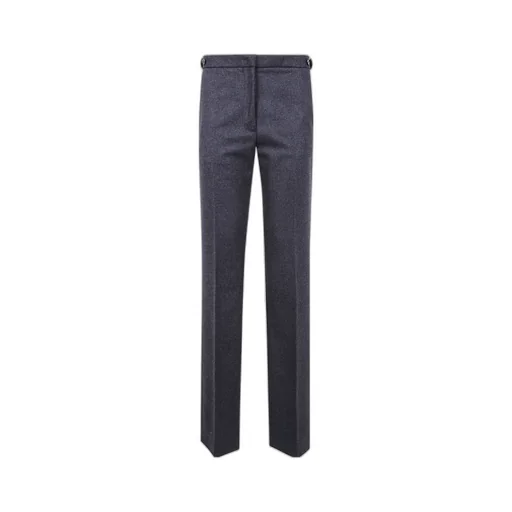 Button-Fastening Wool Pants