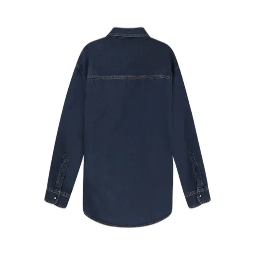 Long-Sleeved Denim Shirt