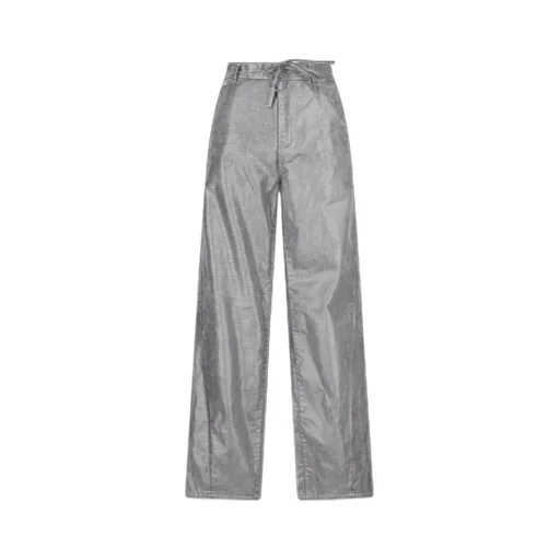 Drawstring Straight-Leg Jeans
