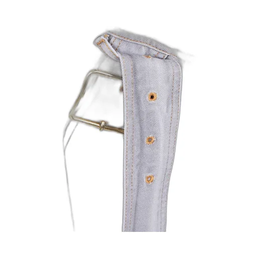 Belt Adorned Loose Fit Denim