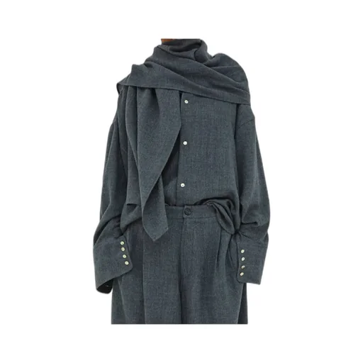 Georgia Detachable Scarf Japanese Shirt