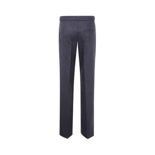 Button-Fastening Wool Pants