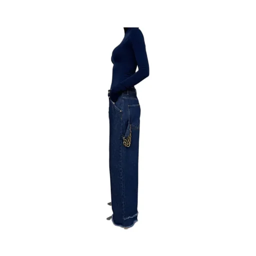 Lisa Chain Adorned Loose Fit Carpenter Jeans