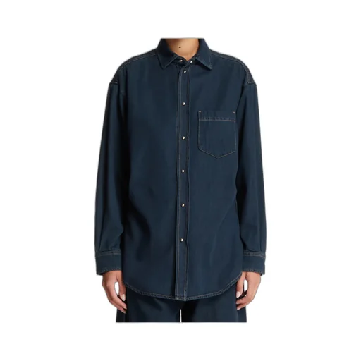 Long-Sleeved Denim Shirt