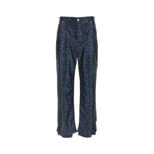 Sequin-Embellished Jeans