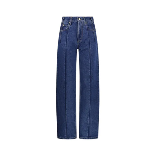 Lu Straight Leg Pleat Effect Fitted Jeans