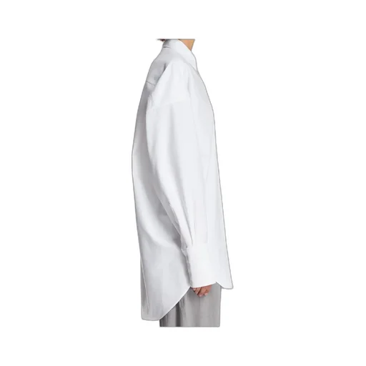 Long-Sleeve Curved-Hem Shirt