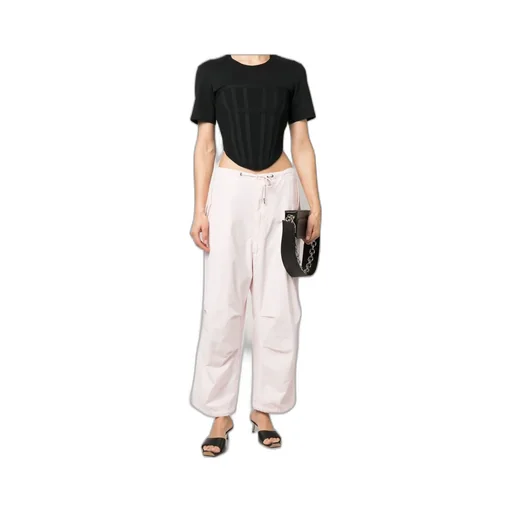 Drawstring Wide Leg Trousers