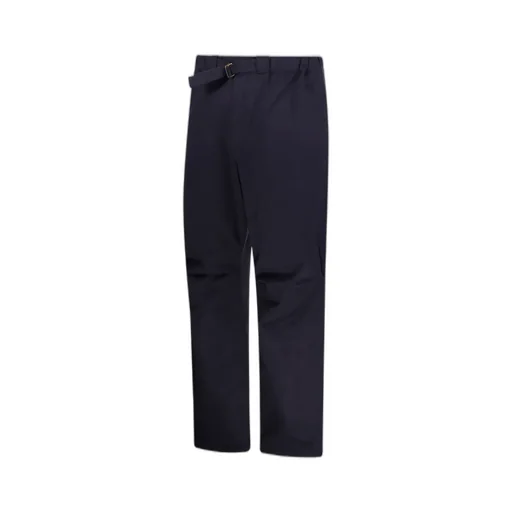 Buckle-Fastening Straight-Leg Trousers