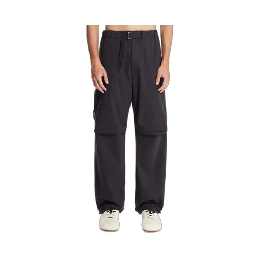 Buckle-Fastening Straight-Leg Trousers
