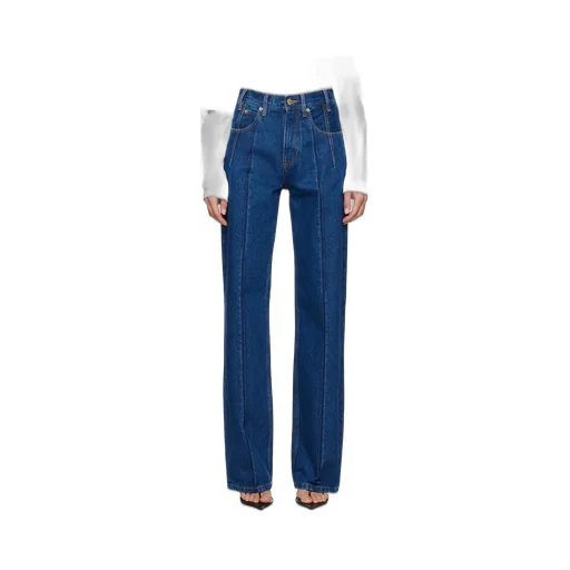 Lu Jeans With Pleated Effect Blue