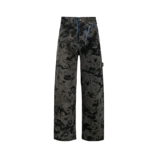 Printed Straight Jeans