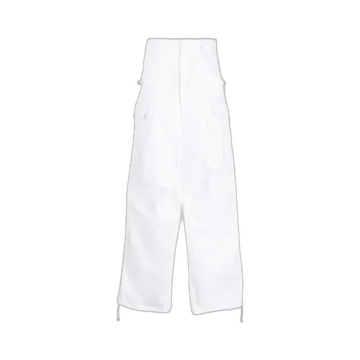Ripped-Detail Wide-Leg Trousers