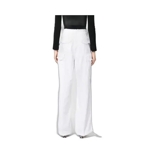 Ripped-Detail Wide-Leg Trousers