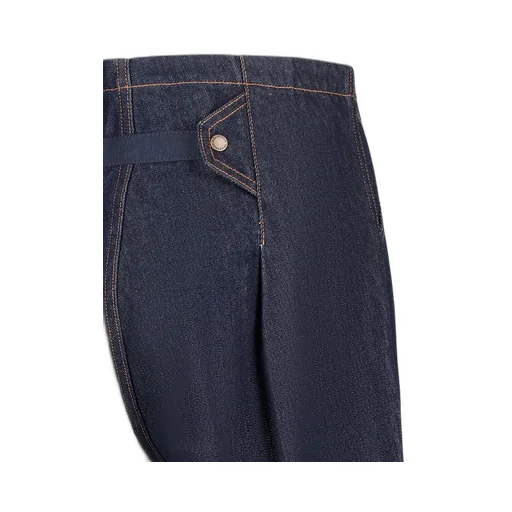 Daisy Contrast-Stitching Wide Leg Jeans