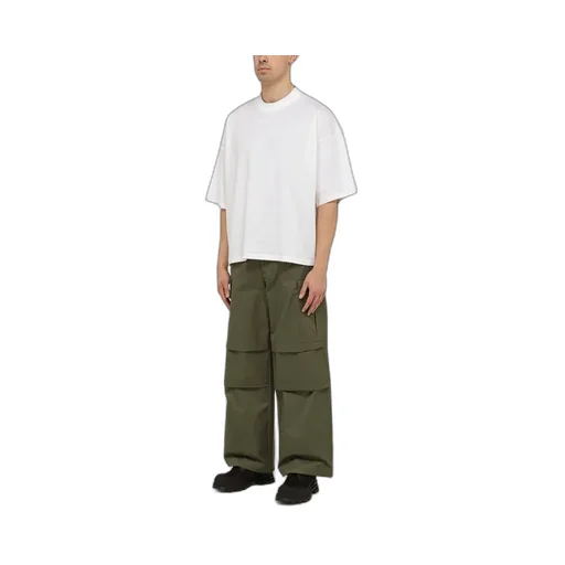 Twill Wide-Leg Trousers