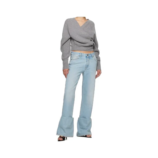 Denim Trousers With Belt Loops