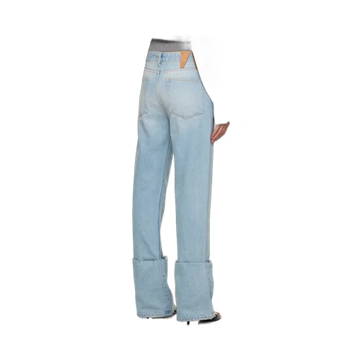 Denim Trousers With Belt Loops