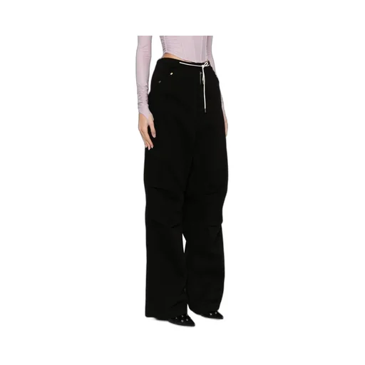 Drawstring-Waistband Cotton Trousers