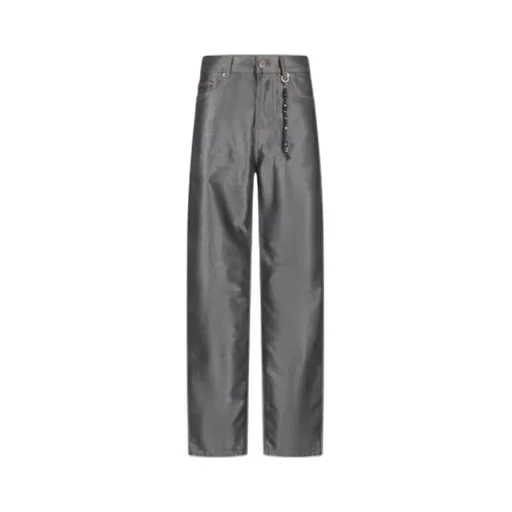 Chain Detail Wide-Leg Pants