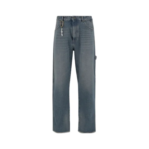 High-Waisted Straight-Leg Jeans
