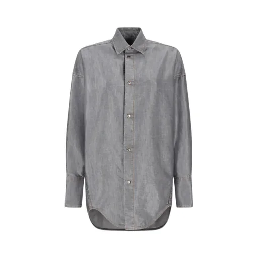 Carla Lurex Denim Oversized Shirt