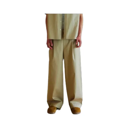 Pleated Straight Trousers