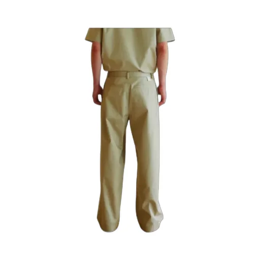 Pleated Straight Trousers