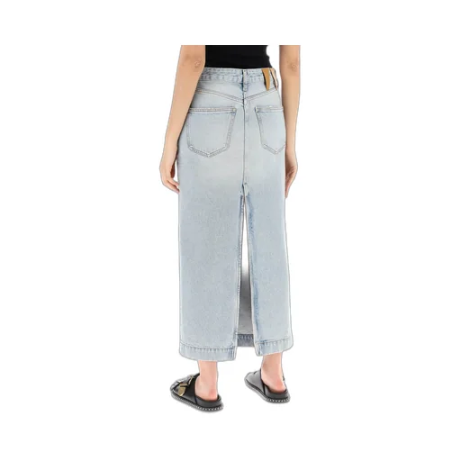 Mid-Length Denim Half-Length Skirt