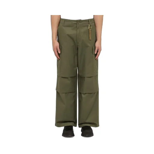 Twill Wide-Leg Trousers