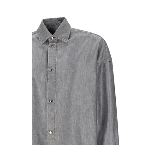 Carla Lurex Denim Oversized Shirt