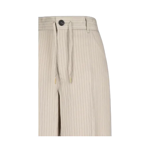 Pinstriped Wide-Leg Trousers
