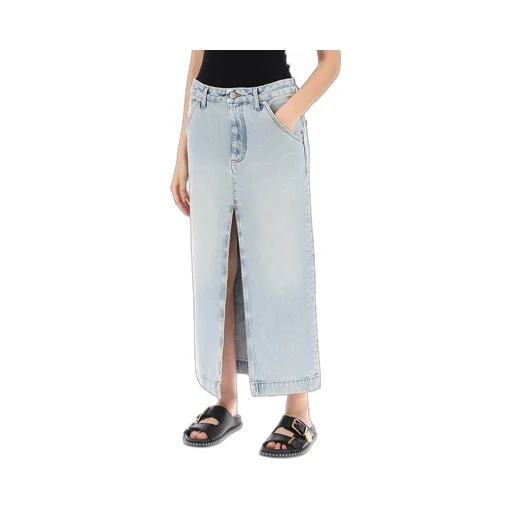 Mid-Length Denim Half-Length Skirt