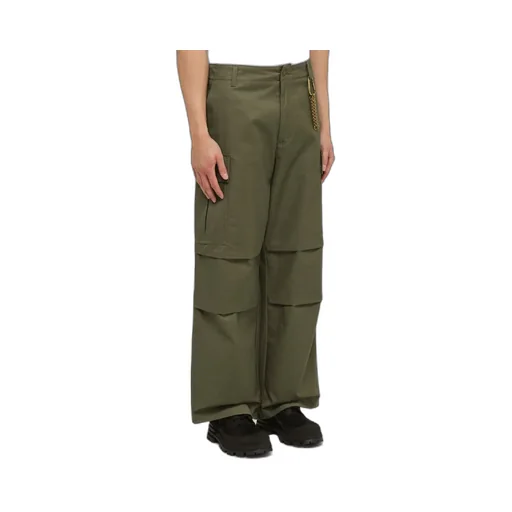 Twill Wide-Leg Trousers