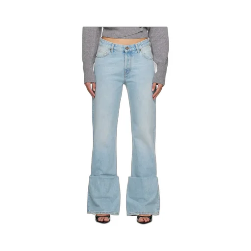 Denim Trousers With Belt Loops