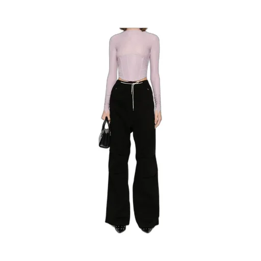 Drawstring-Waistband Cotton Trousers