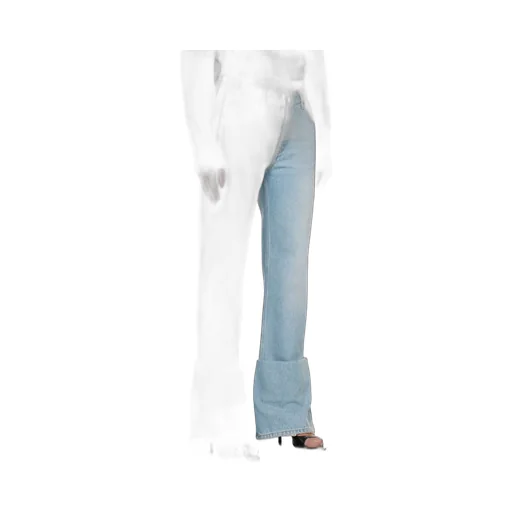 Denim Trousers With Belt Loops