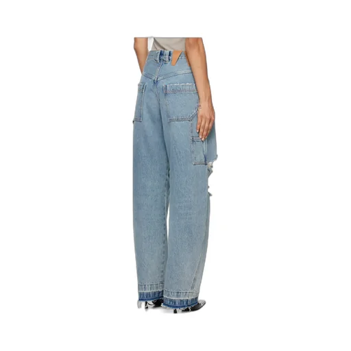 Audrey Barrel Leg Distressed Carpenter Jeans