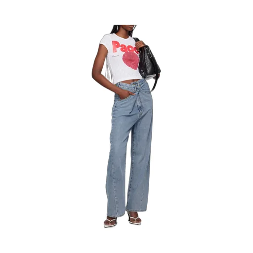Ines Fold Over Denim Jeans
