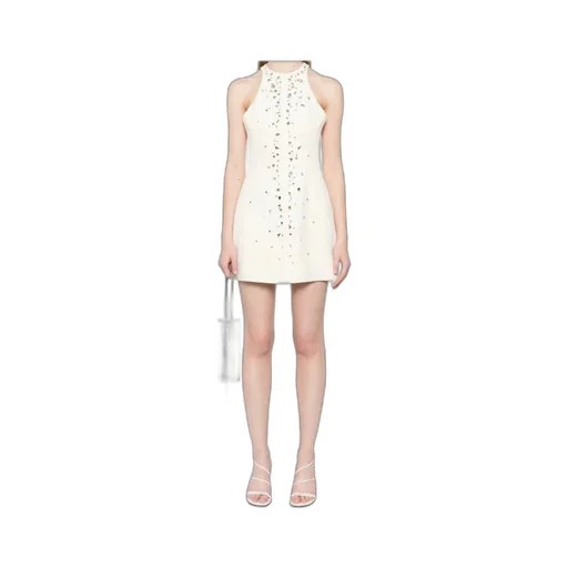 Crystal-Embroidered Mini Dress