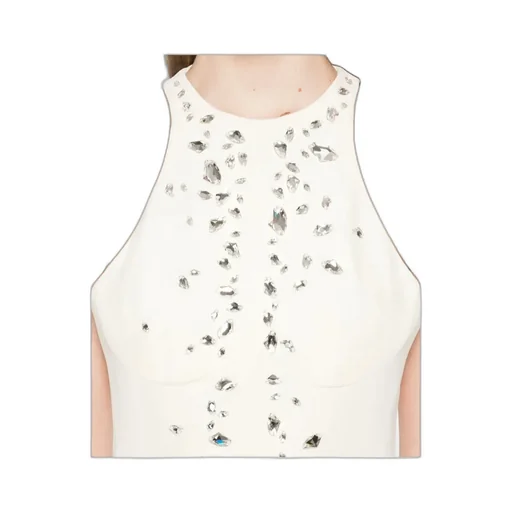 Crystal-Embroidered Mini Dress