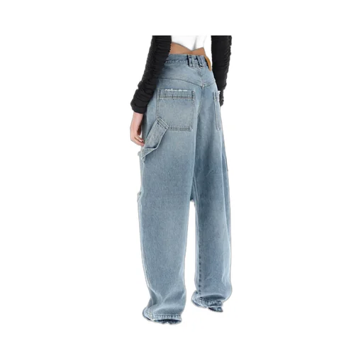 Audrey Barrel Leg Distressed Carpenter Jeans