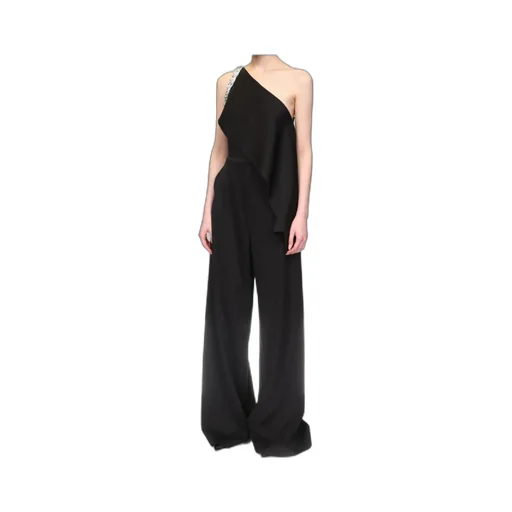 Crystal Claw Embellished Draped Jumpsuit