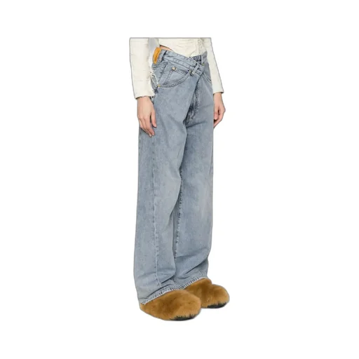 Ines Fold Over Denim Jeans
