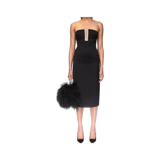Rhinestone-Embellished Midi Dress