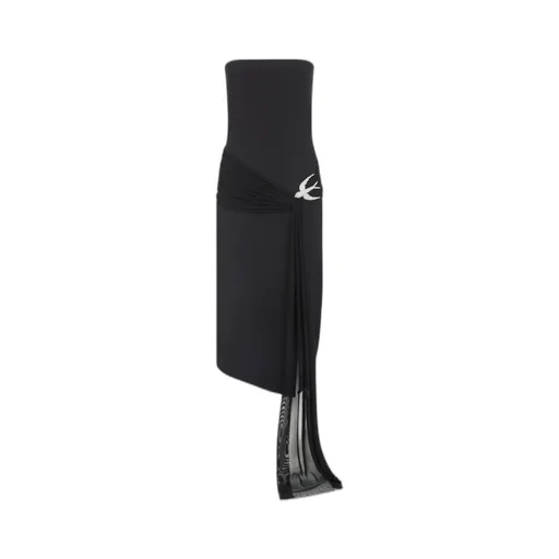 Sleeveless Midi Dress With Crystal Hummingbird